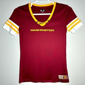 NFL Team Apparel Washington Football Team Women’s Lace-Up Shirt Small Burgundy